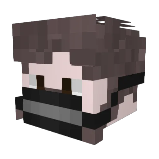 pdziemer Minecraft avatar head, 3D render