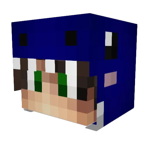 pdzinb Minecraft avatar head, 3D render