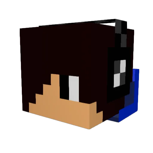pe110 Minecraft avatar head, 3D render