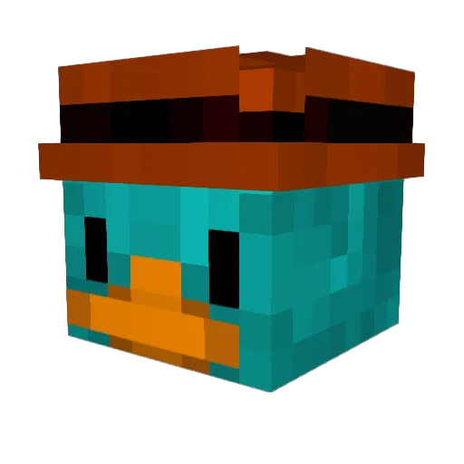 pe3pi Minecraft avatar head, 3D render