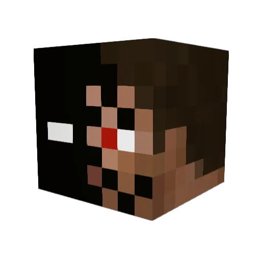 pe77a Minecraft avatar head, 3D render