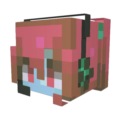 pe_ra Minecraft avatar head, 3D render