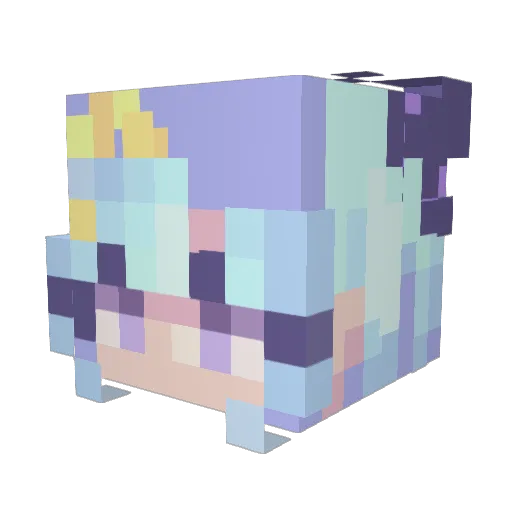 peaachxo Minecraft avatar head, 3D render