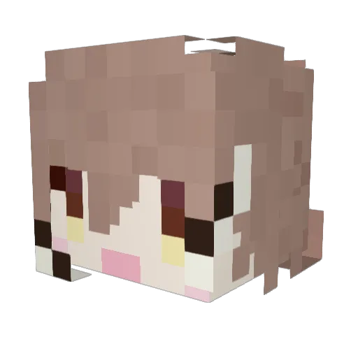peacchi Minecraft avatar head, 3D render