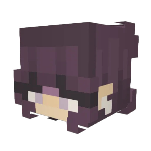 peaceful_panda Minecraft avatar head, 3D render