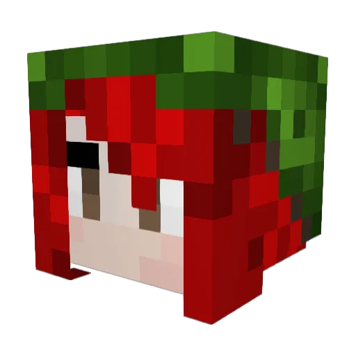 peacegreenluv Minecraft avatar head, 3D render