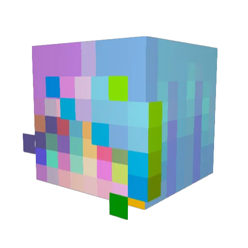 peacelove_robots Minecraft avatar head, 3D render