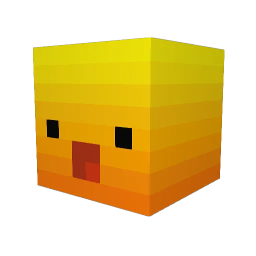 peaceofmango Minecraft avatar head, 3D render