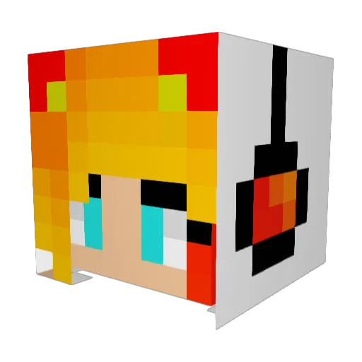 peaceout433 Minecraft avatar head, 3D render