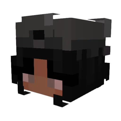 peaceworm Minecraft avatar head, 3D render
