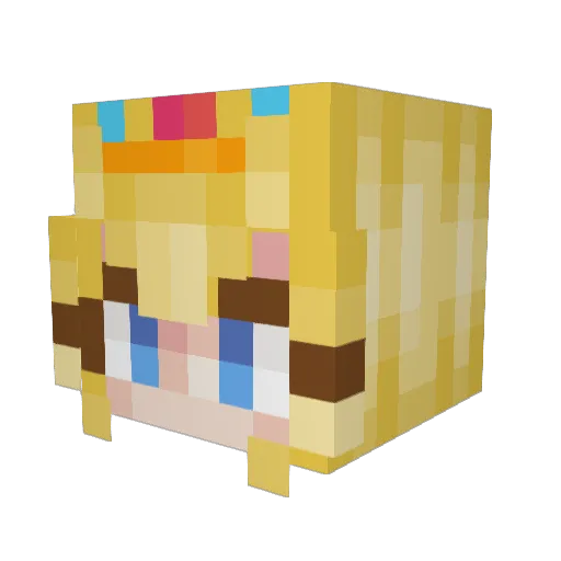 peach31 Minecraft avatar head, 3D render