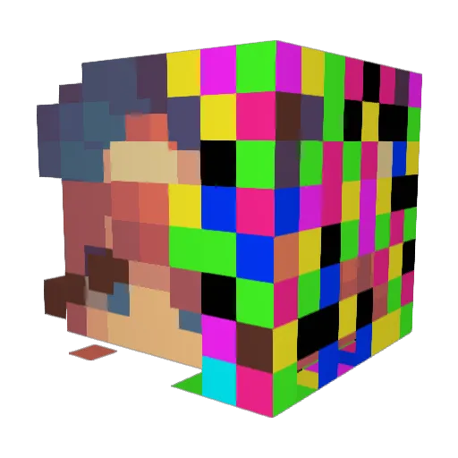 peach_exe Minecraft avatar head, 3D render
