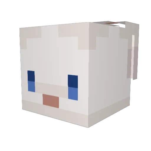 peacharunt Minecraft avatar head, 3D render