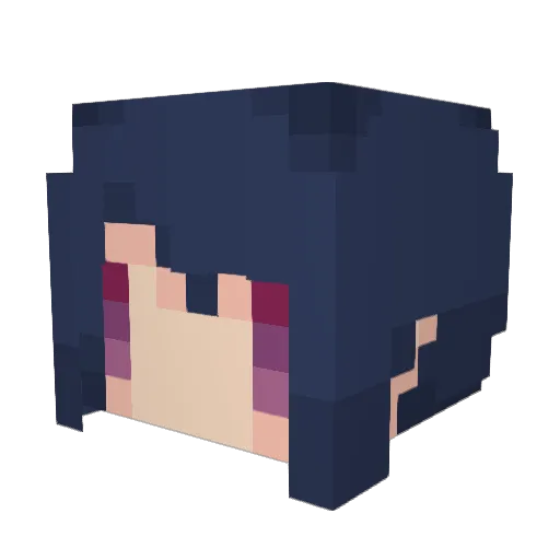 peachblossoms Minecraft avatar head, 3D render