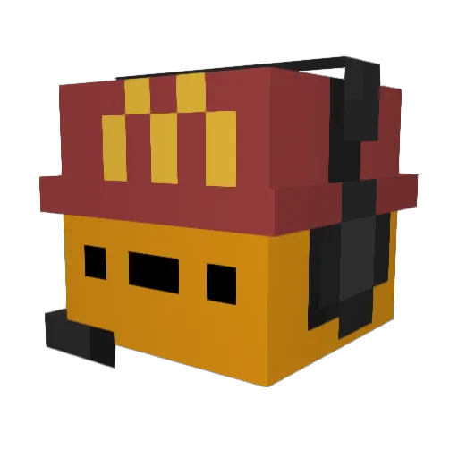 peacheiei Minecraft avatar head, 3D render