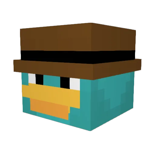 peachella11 Minecraft avatar head, 3D render