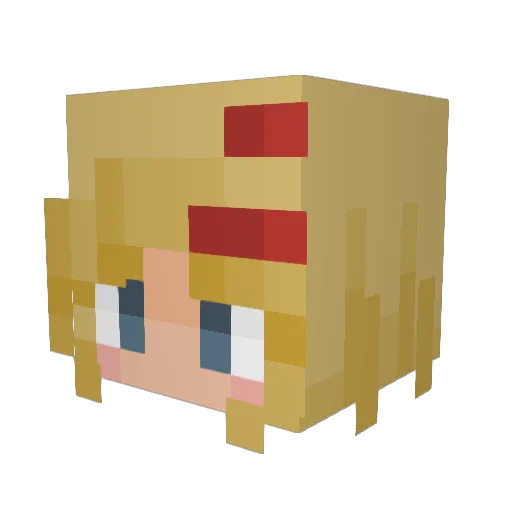 peaches2734 Minecraft avatar head, 3D render