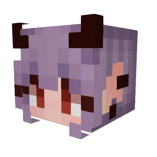 peacheypink Minecraft avatar head, 3D render