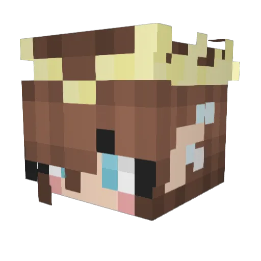 peacheytea Minecraft avatar head, 3D render