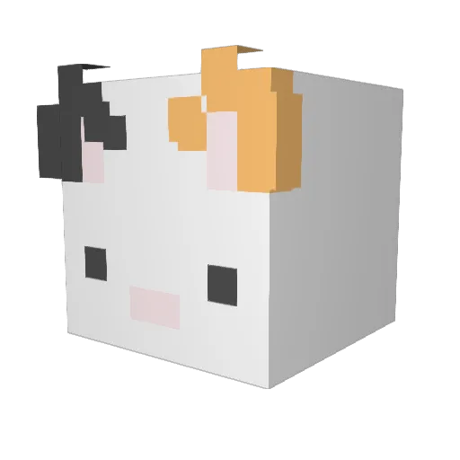 peachfruitt Minecraft avatar head, 3D render