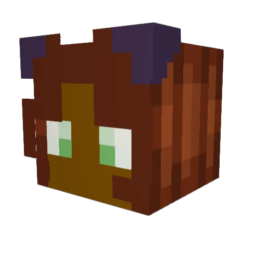 peachie_wings Minecraft avatar head, 3D render