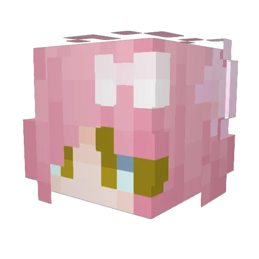 peachiewuff Minecraft avatar head, 3D render