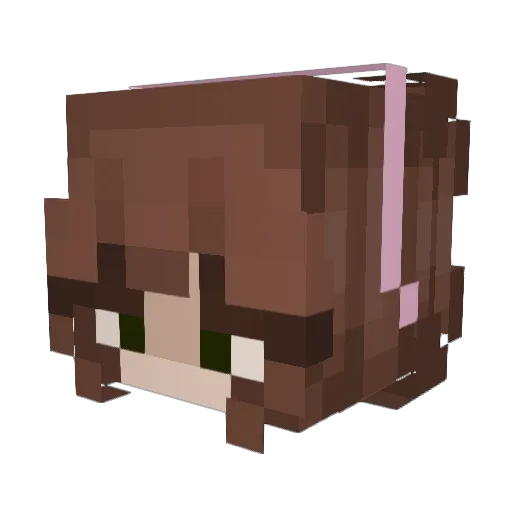 peachii_ringss Minecraft avatar head, 3D render