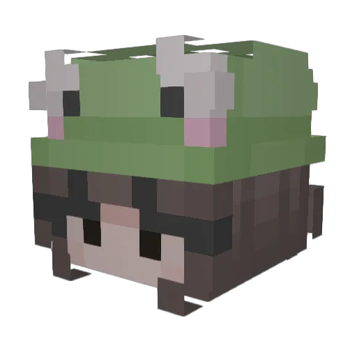 peachjelli Minecraft avatar head, 3D render