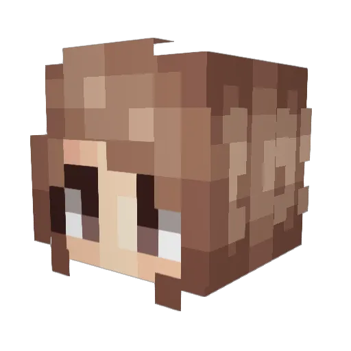 peachlover Minecraft avatar head, 3D render