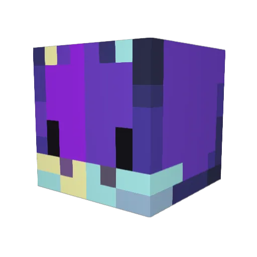 peachmalard Minecraft avatar head, 3D render