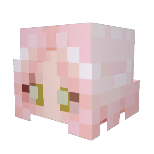 peachosa Minecraft avatar head, 3D render