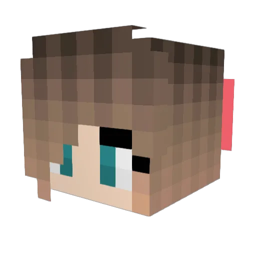 peachpastel Minecraft avatar head, 3D render