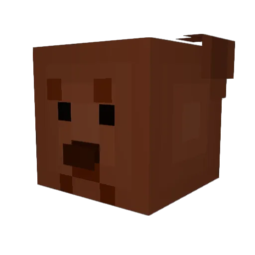 peachplumpear Minecraft avatar head, 3D render