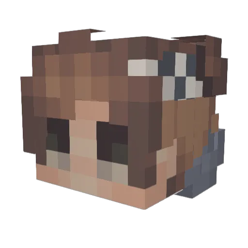 peachprince Minecraft avatar head, 3D render