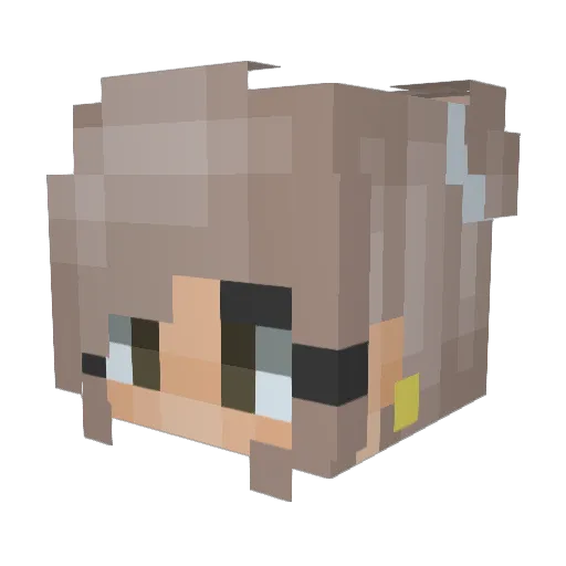 peachy_02 Minecraft avatar head, 3D render