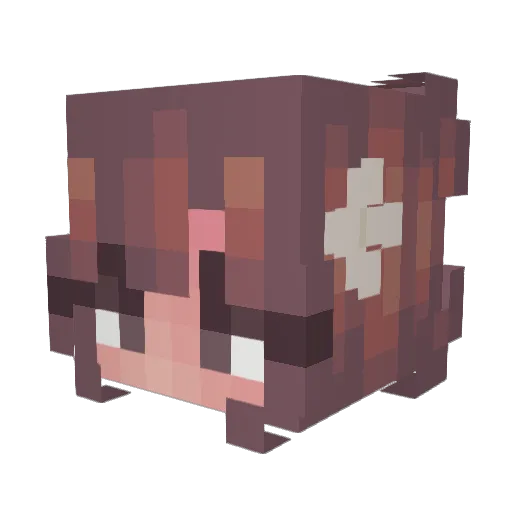 peachyabby Minecraft avatar head, 3D render
