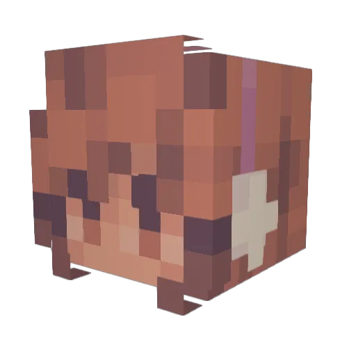 peachybubb Minecraft avatar head, 3D render