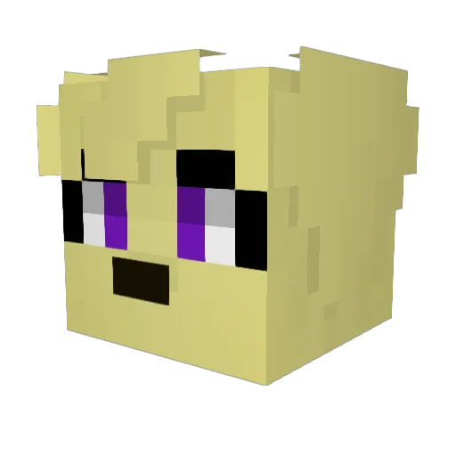 peachycatmira Minecraft avatar head, 3D render