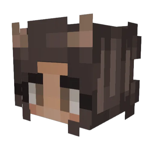 peachyekat Minecraft avatar head, 3D render