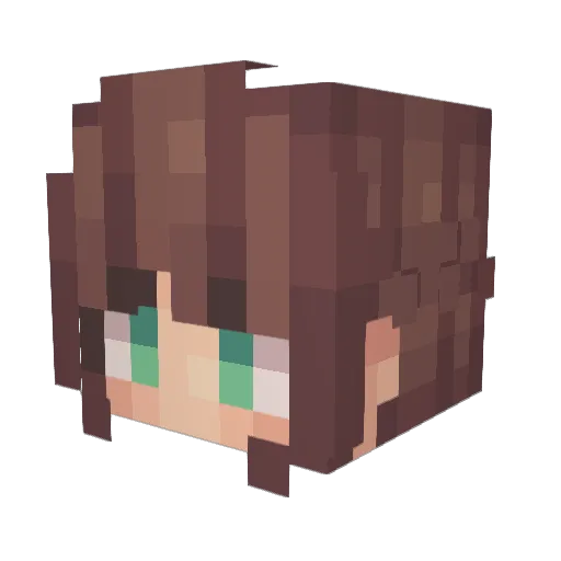 peachyes Minecraft avatar head, 3D render