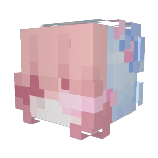 peachyfroggu Minecraft avatar head, 3D render