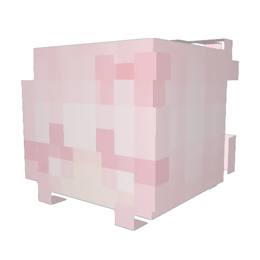 peachymk Minecraft avatar head, 3D render