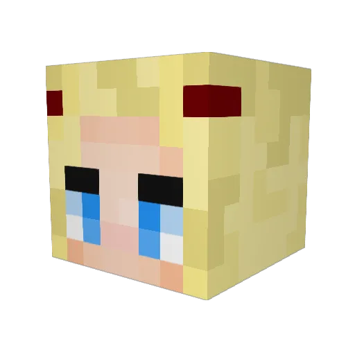 peachypuss Minecraft avatar head, 3D render