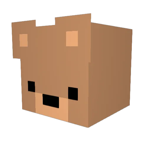 peachywumbus Minecraft avatar head, 3D render