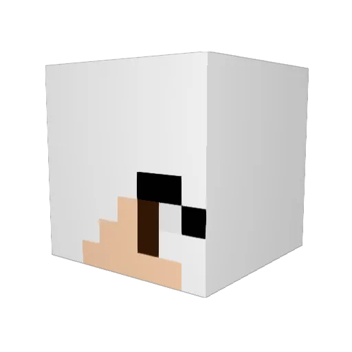peacock67 Minecraft avatar head, 3D render