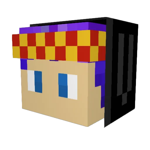 peacockus47 Minecraft avatar head, 3D render