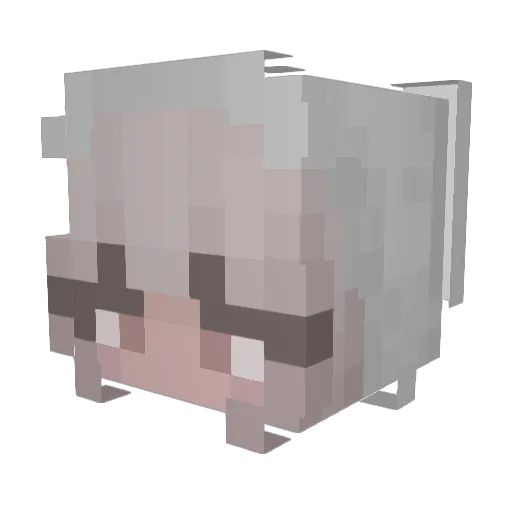 peaflower Minecraft avatar head, 3D render