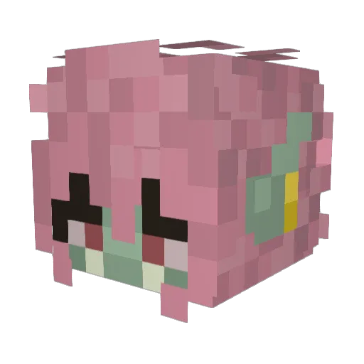 peagirl Minecraft avatar head, 3D render