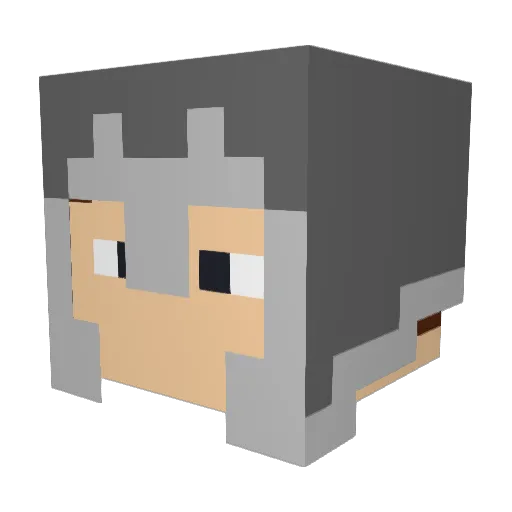 peakagirl Minecraft avatar head, 3D render