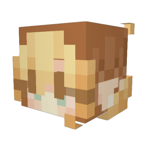 peakermi Minecraft avatar head, 3D render